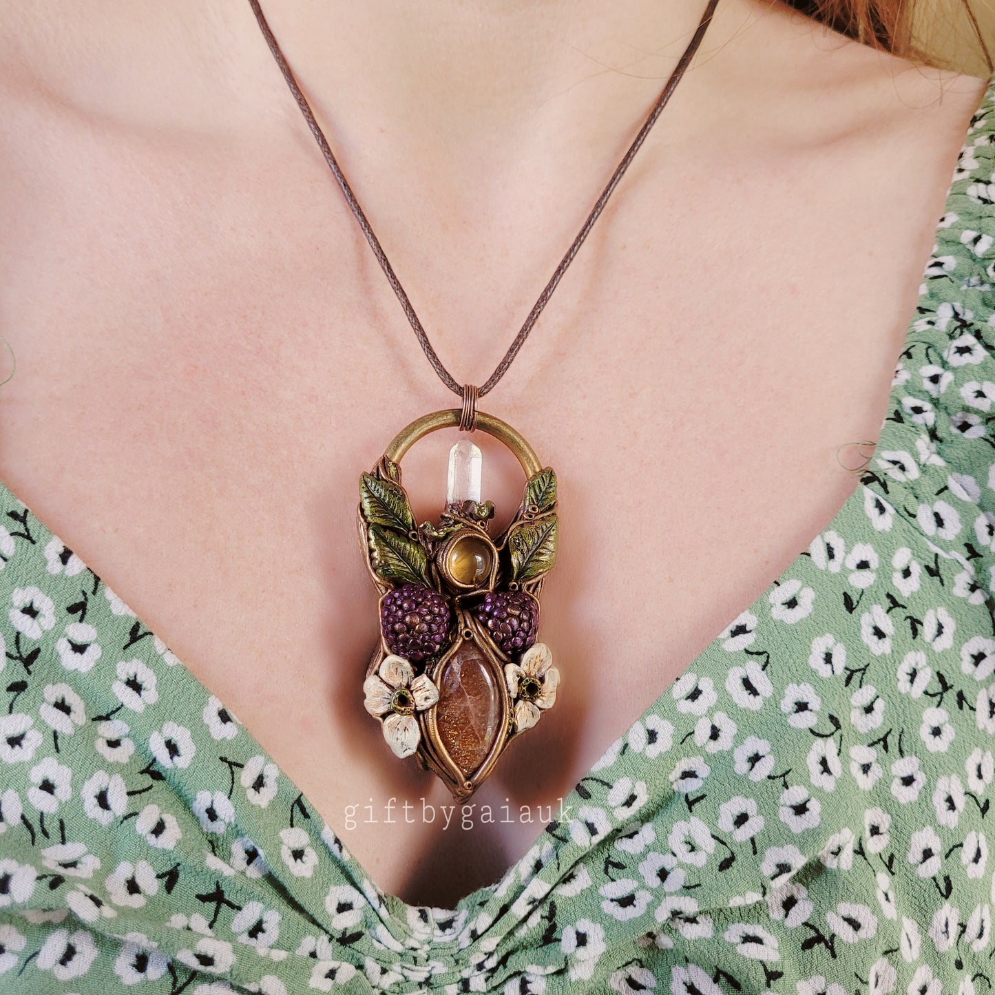 Wild Blackberry Talisman ~ Sunstone, Citrine & Clear Quartz