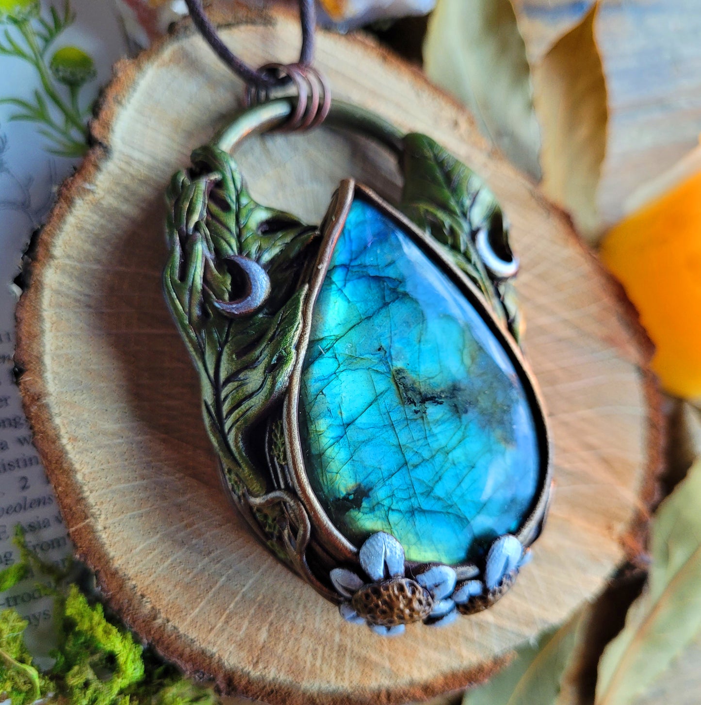 Mugwort, Sage & Chamomile Talisman ~ Labradorite
