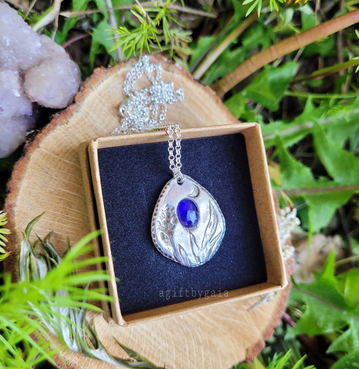 Midnight Mugwort & Sapphire Recycled Silver Heirloom