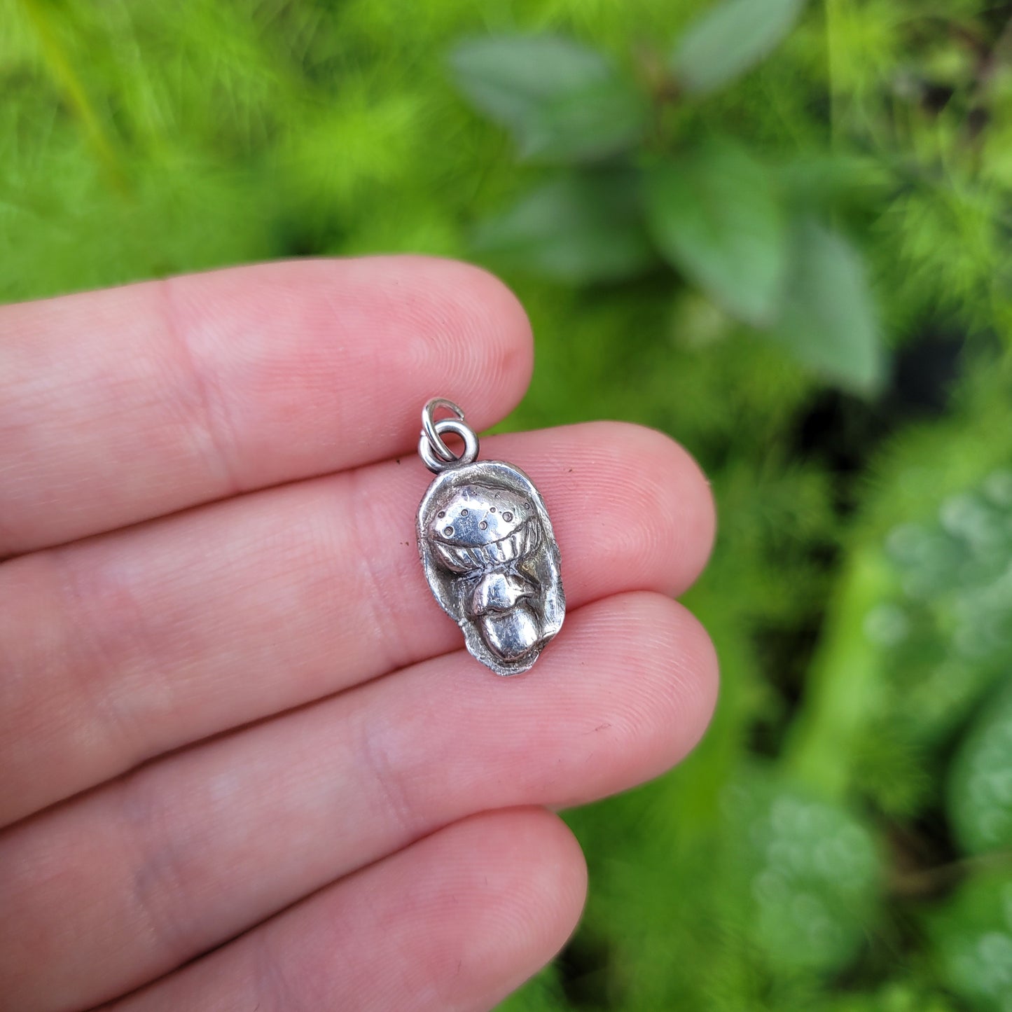 Forest Mushroom Talisman ~ Fine 999 Recycled Silver