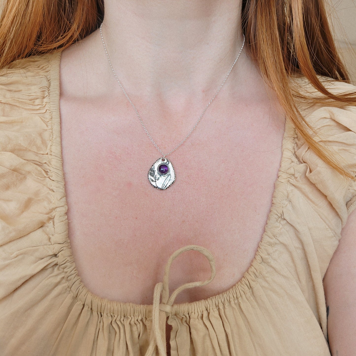 Peaceful Lavender & Amethyst Recycled Silver Heirloom