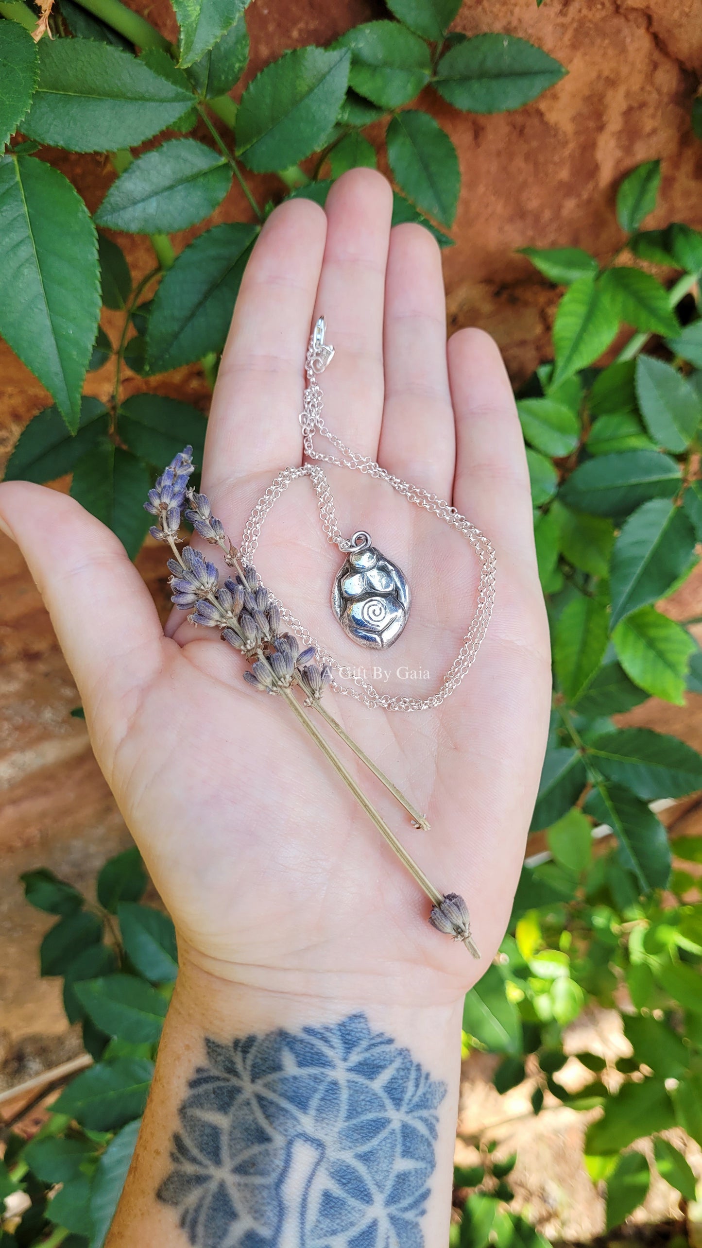 Made to order ~ Spiral Goddess Fine Silver Talisman