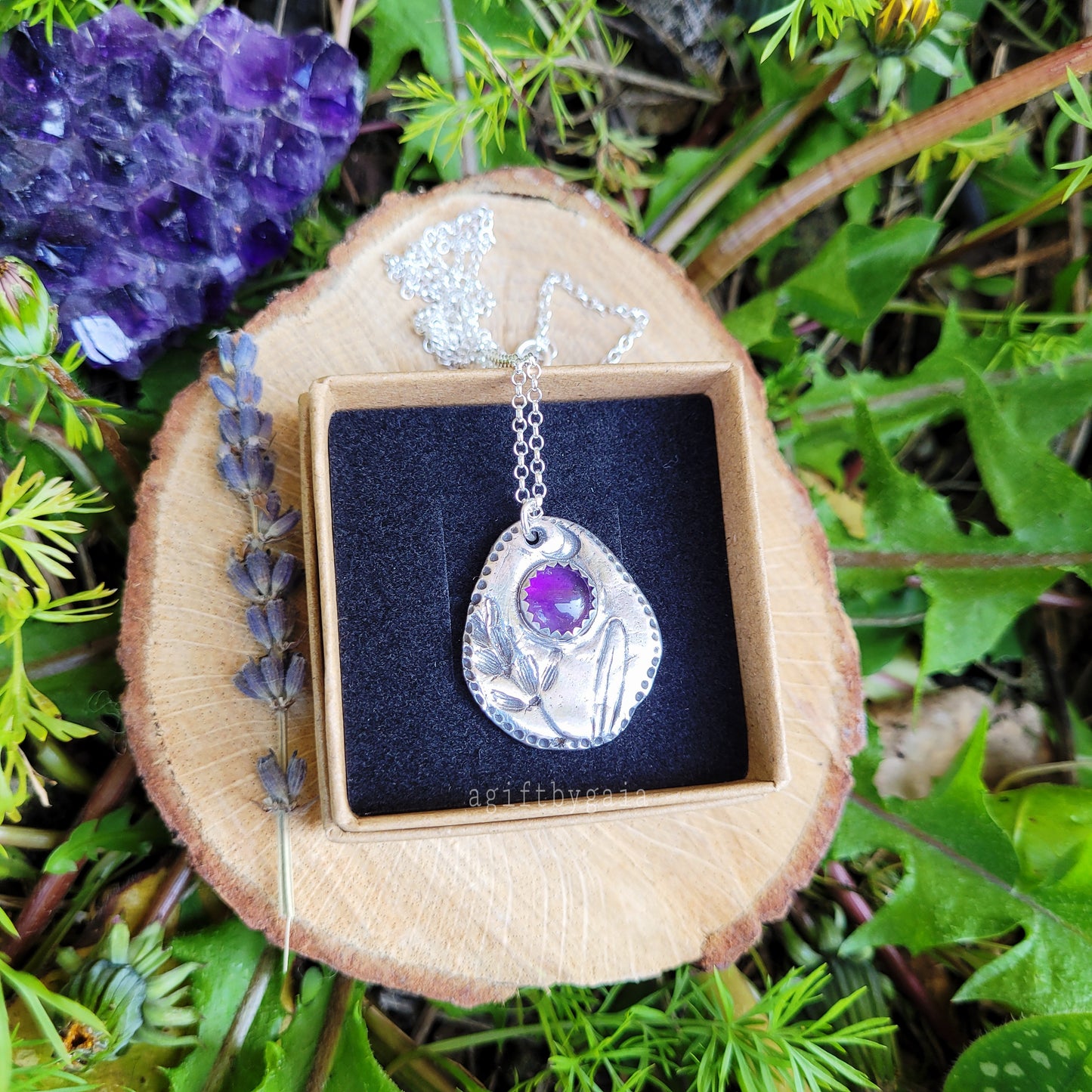 Peaceful Lavender & Amethyst Recycled Silver Heirloom