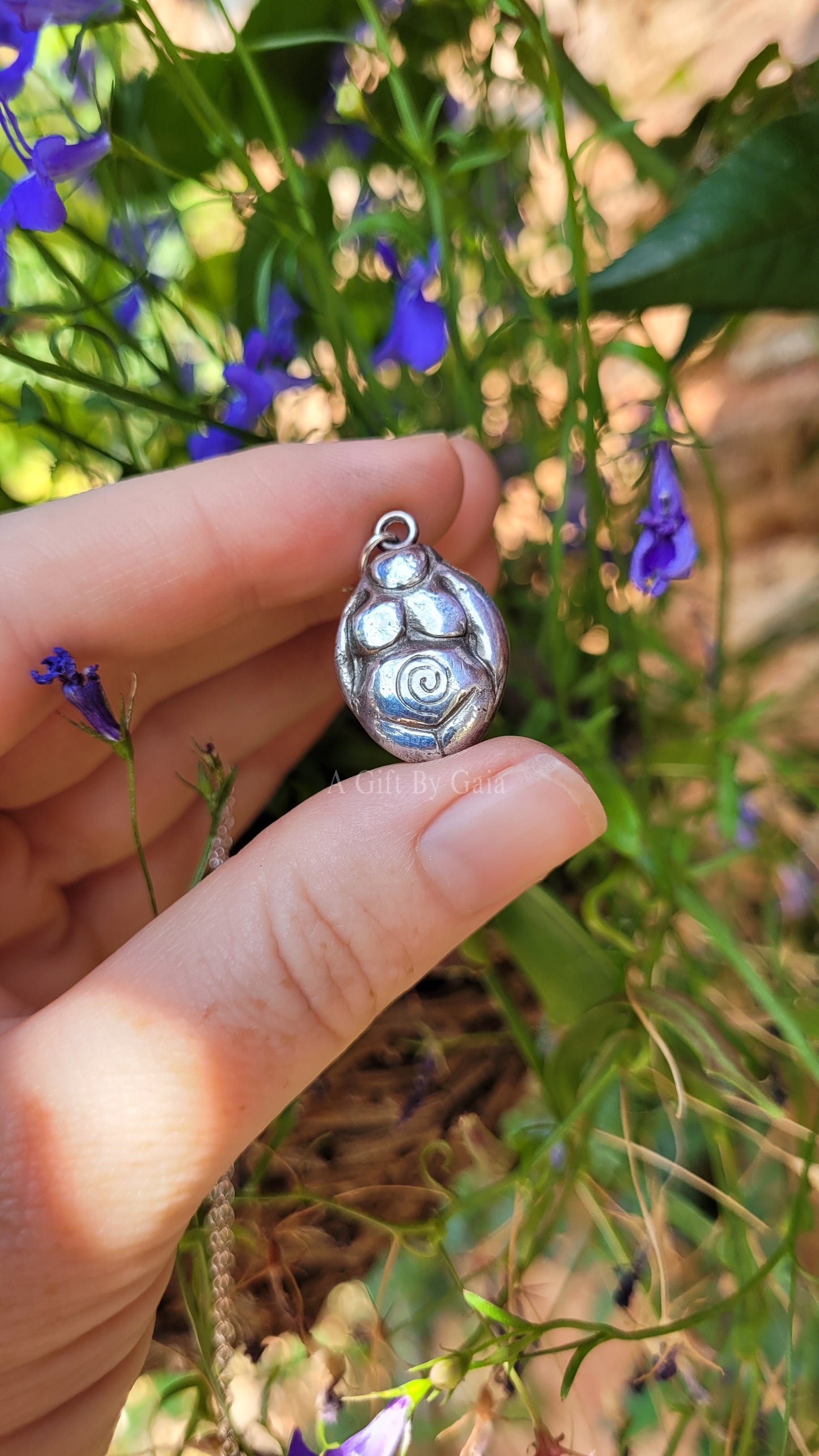 Made to order ~ Spiral Goddess Fine Silver Talisman