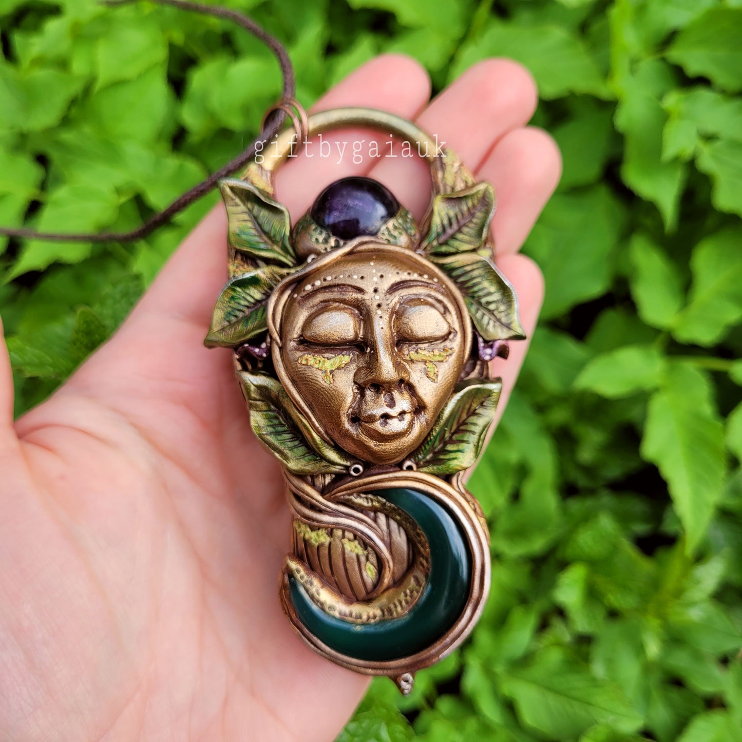 Goddess of the Waxing Moon Talisman ~ Aventurine & Amethyst
