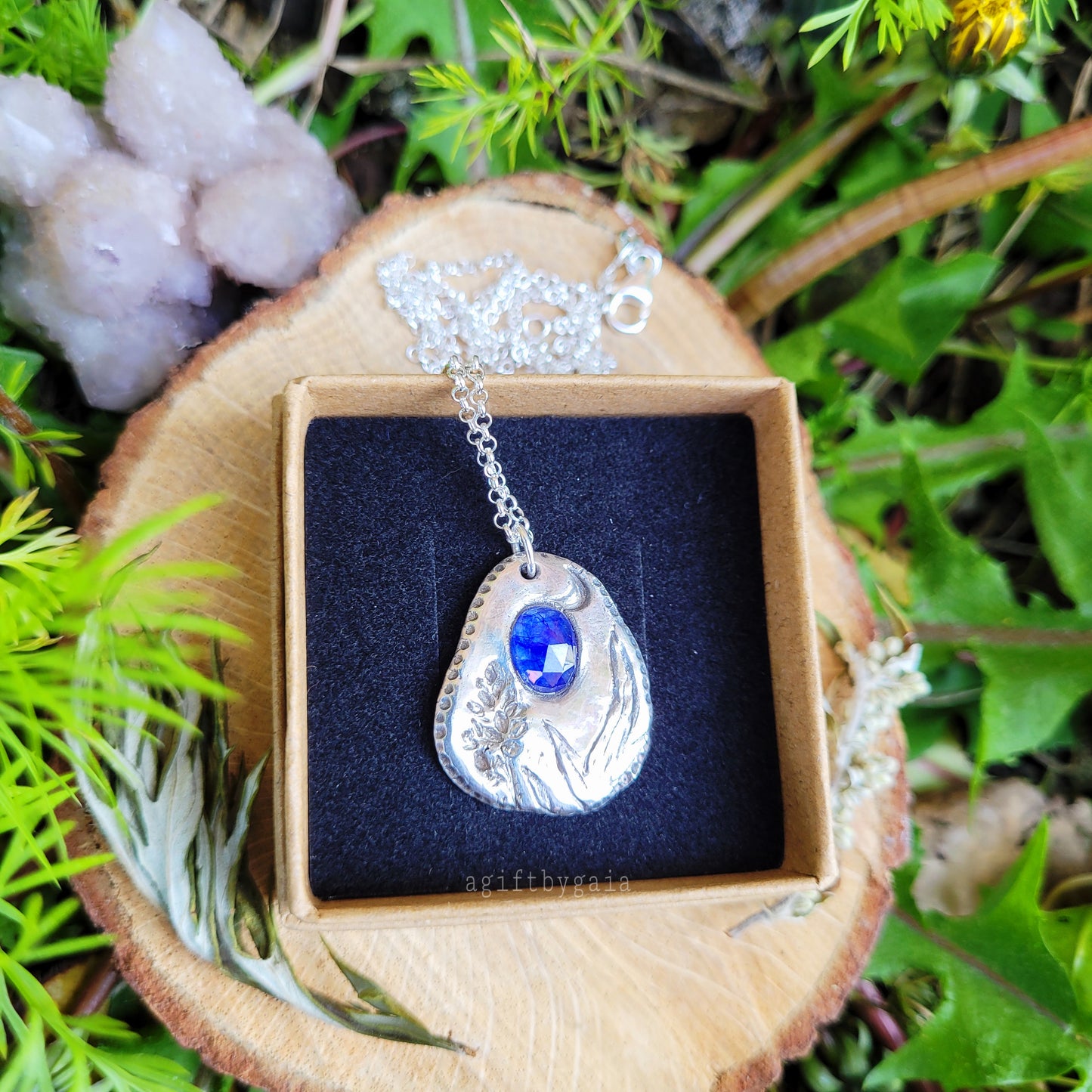 Midnight Mugwort & Sapphire Recycled Silver Heirloom