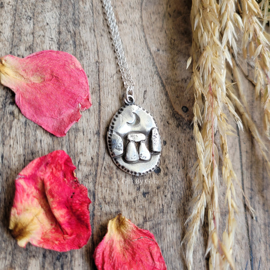 Sacred Standing Stones Coin Talisman ~ Fine Silver