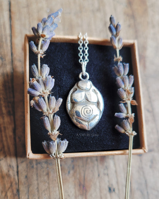 Made to order ~ Spiral Goddess Fine Silver Talisman