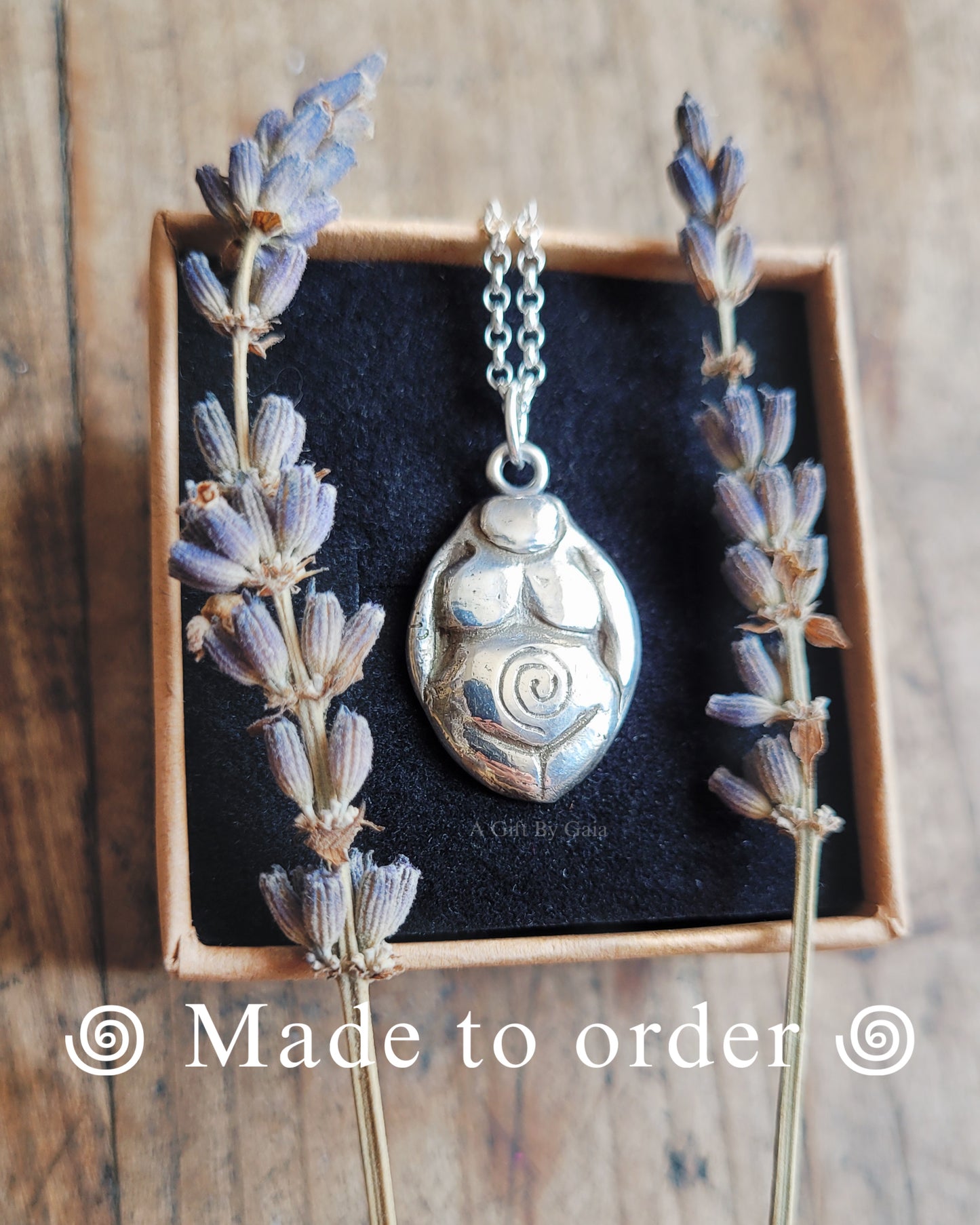 Made to order ~ Spiral Goddess Fine Silver Talisman