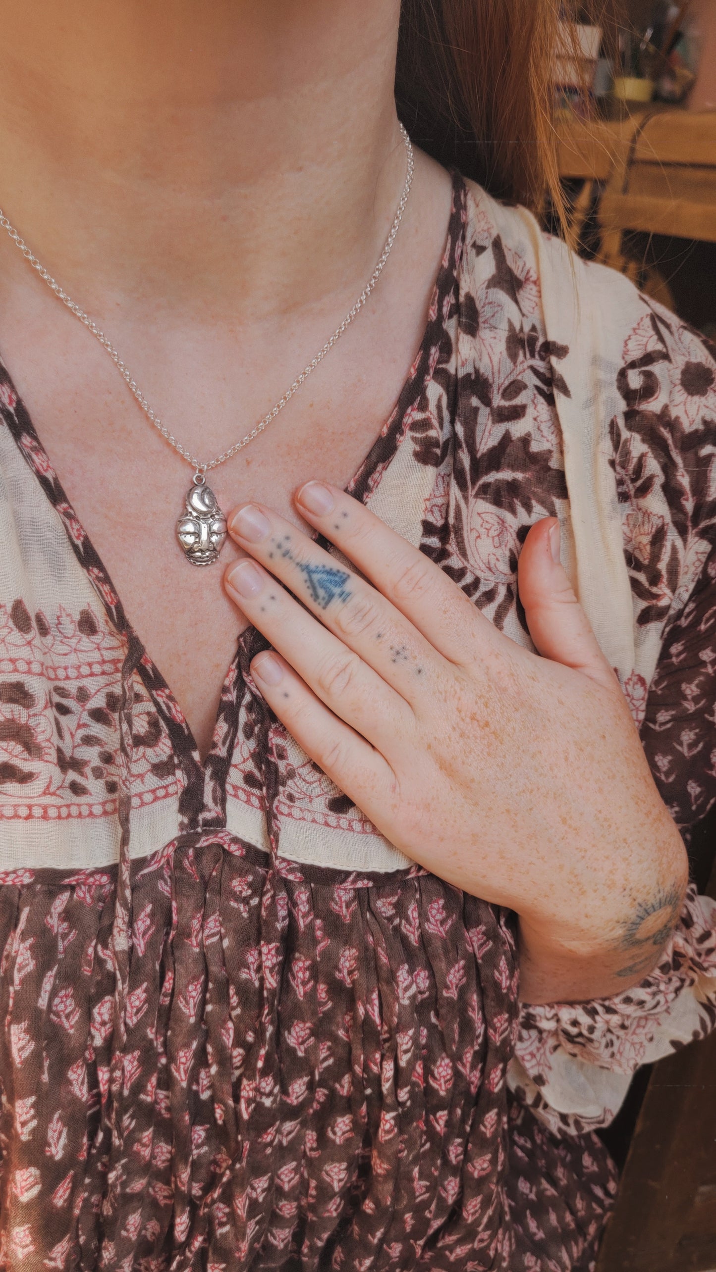 Lunar Goddess Talisman ~ Fine recycled Silver