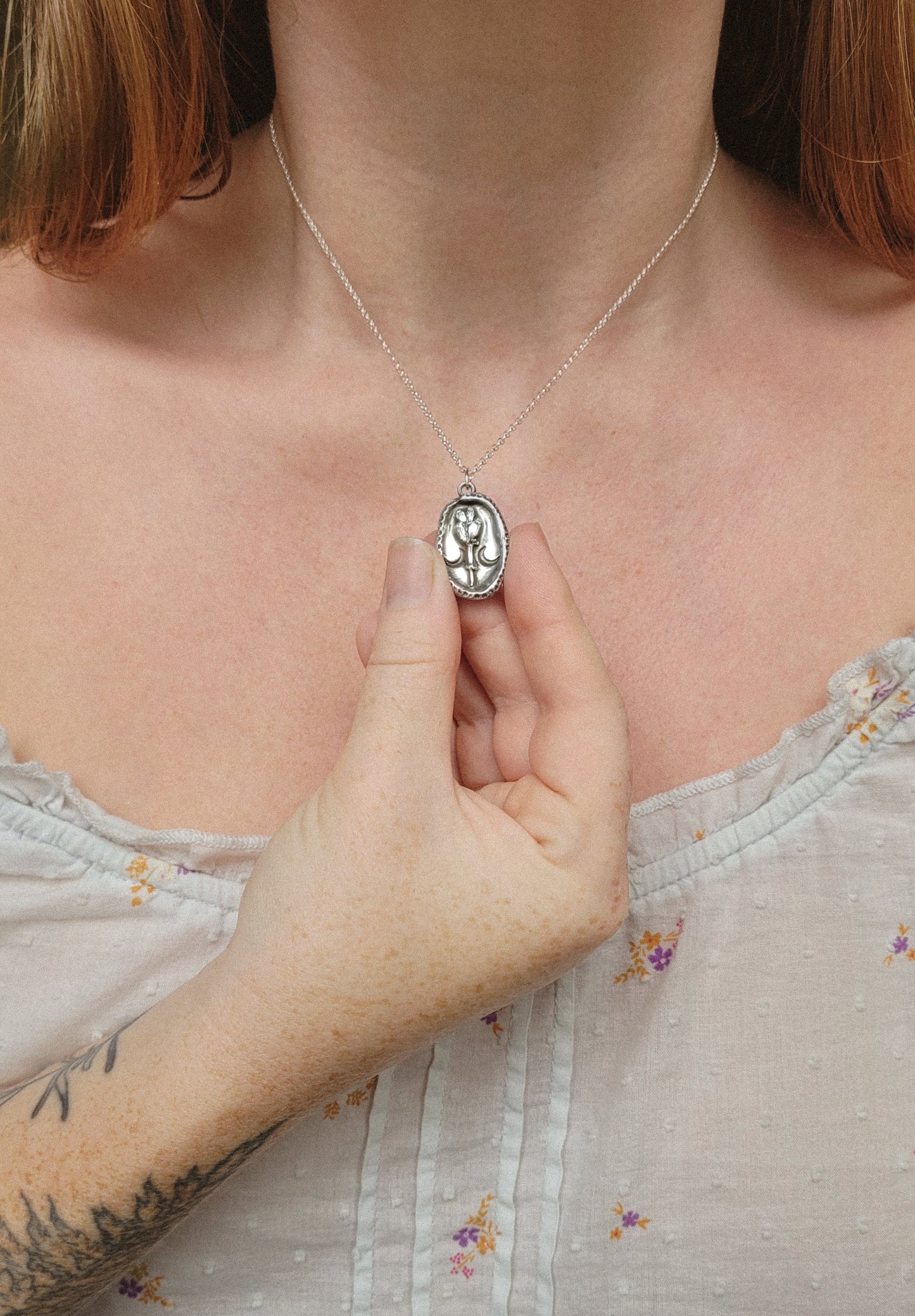 Luna Lavender Coin Talisman ~ Fine Silver