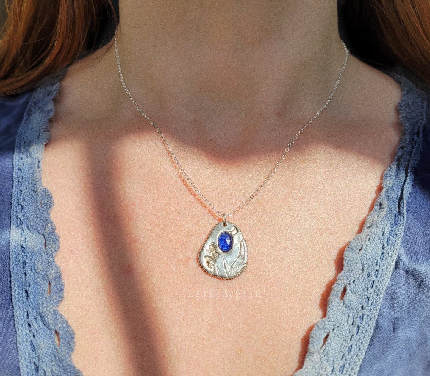 Midnight Mugwort & Sapphire Recycled Silver Heirloom