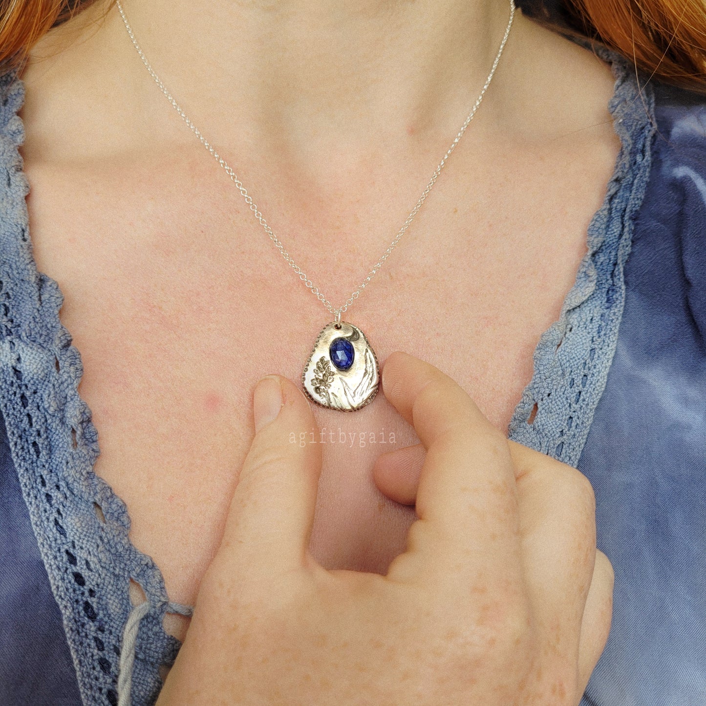 Midnight Mugwort & Sapphire Recycled Silver Heirloom