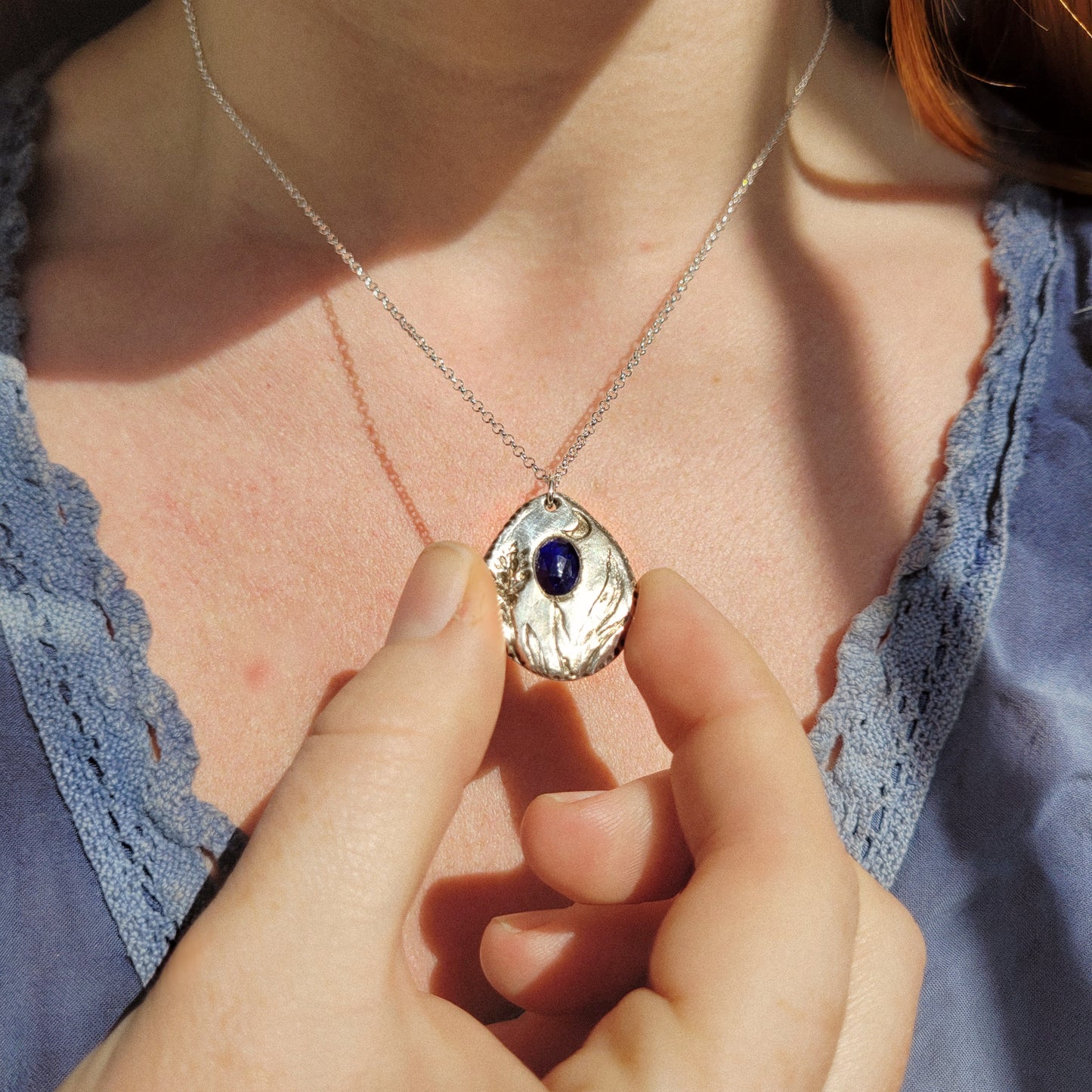 Midnight Mugwort & Sapphire Recycled Silver Heirloom