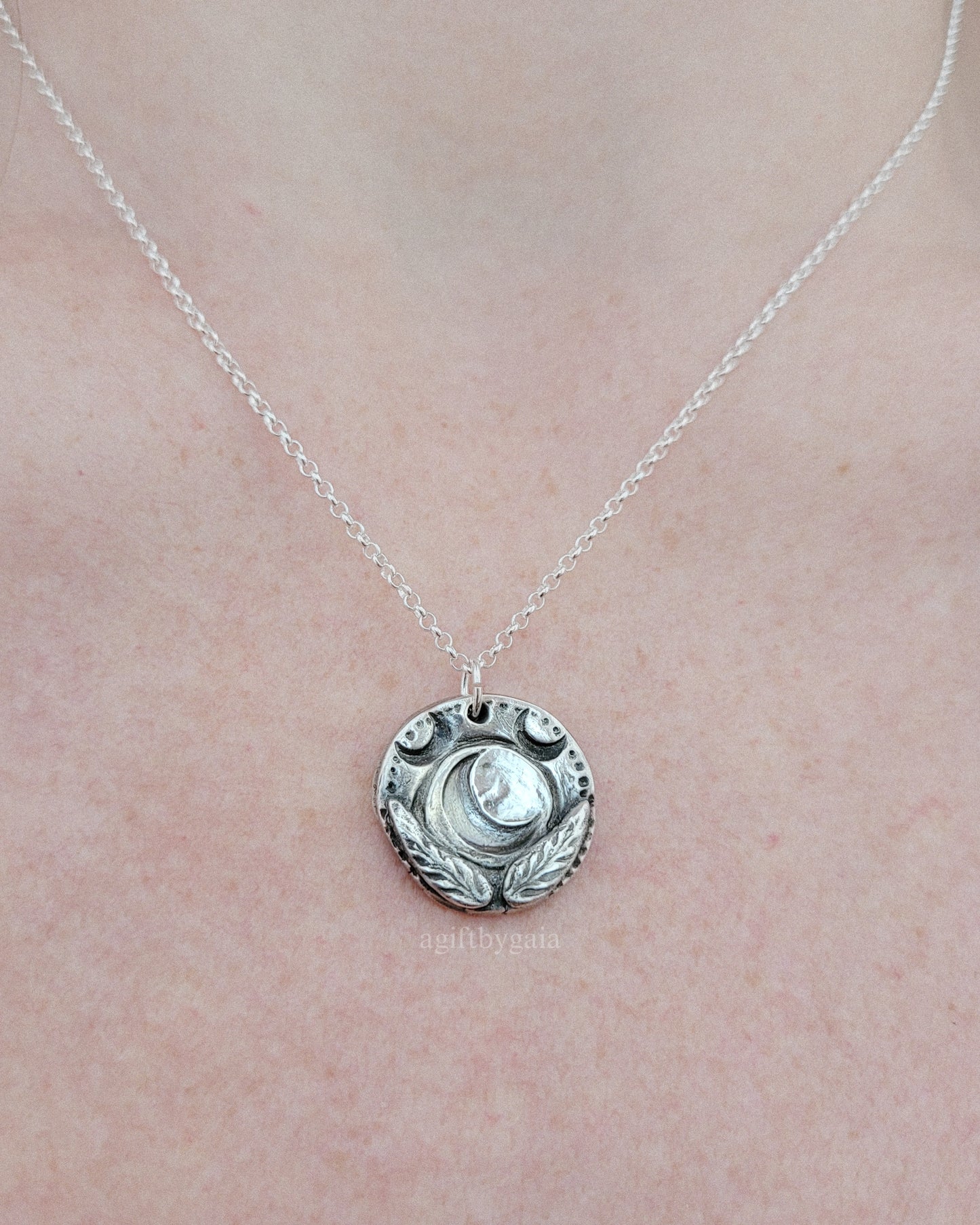 'Sacred Life' Spell Coin Talisman ~ Recycled Fine 999 Silver