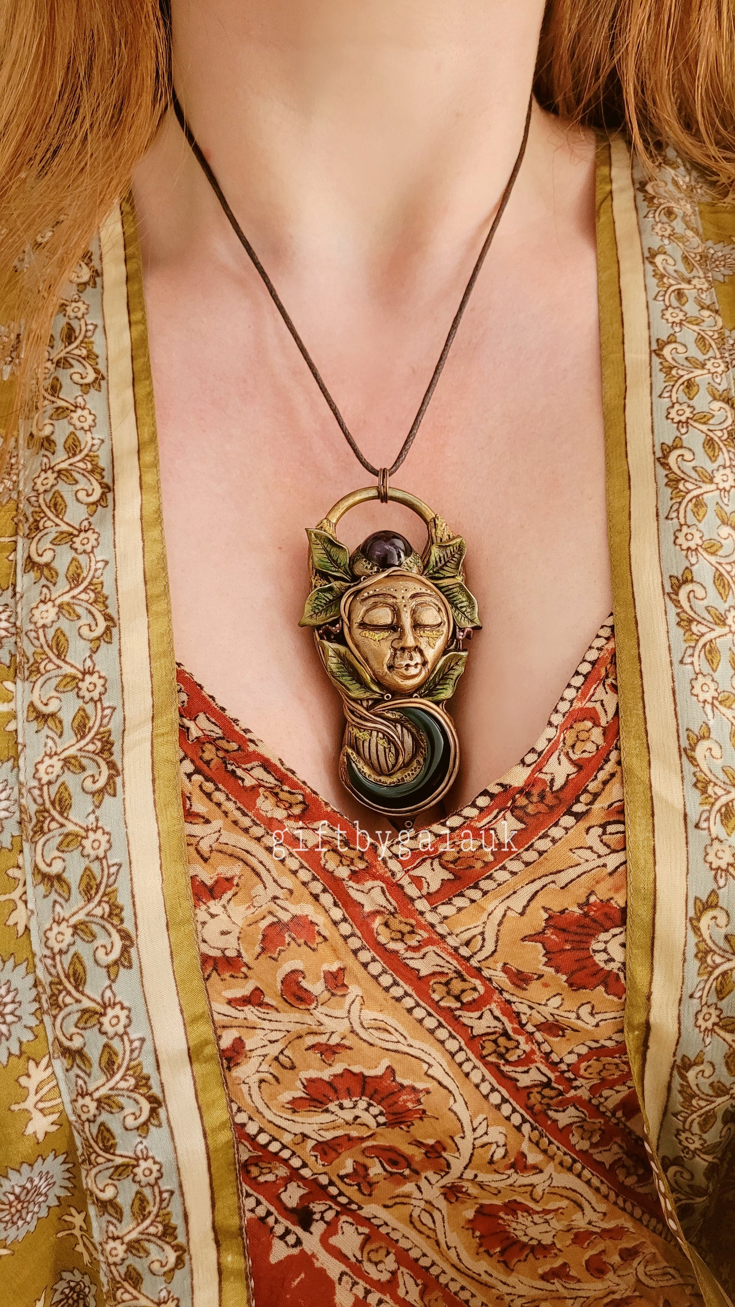 Goddess of the Waxing Moon Talisman ~ Aventurine & Amethyst