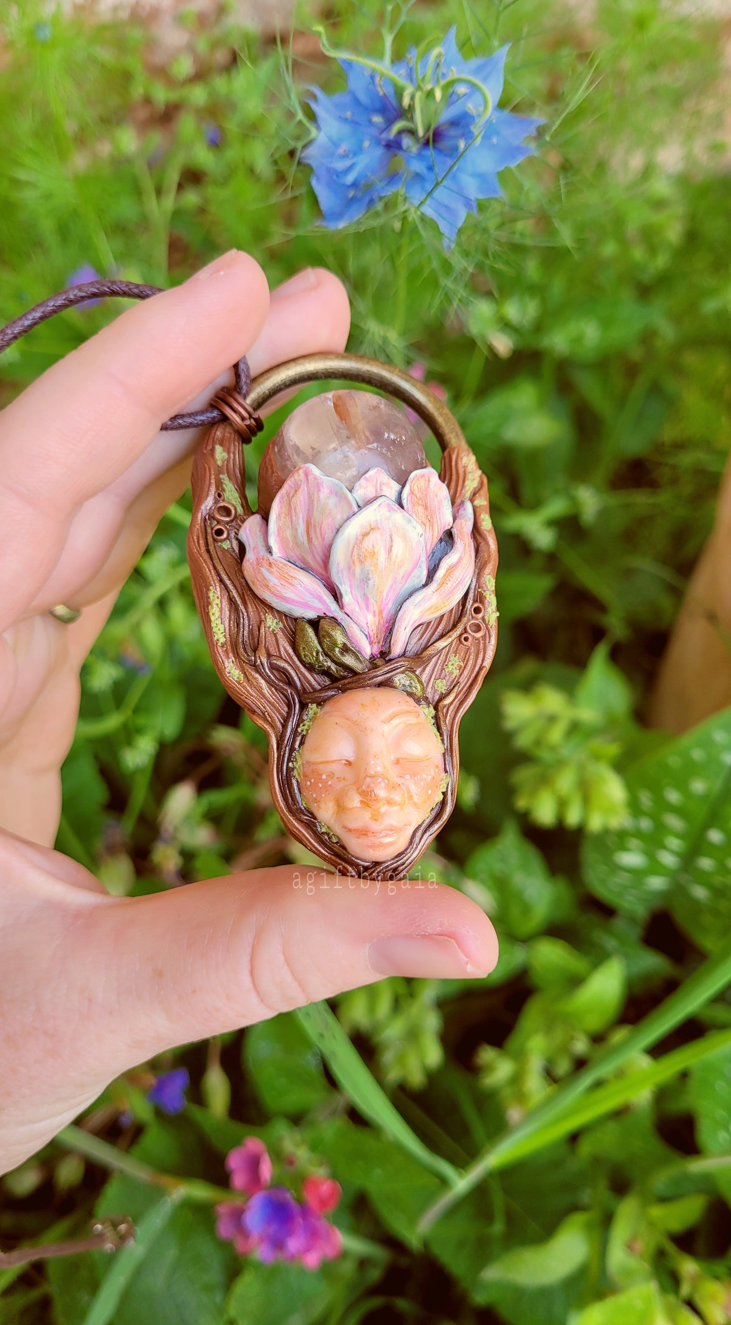 Spirit of Magnolia Talisman ~ Fire Quartz
