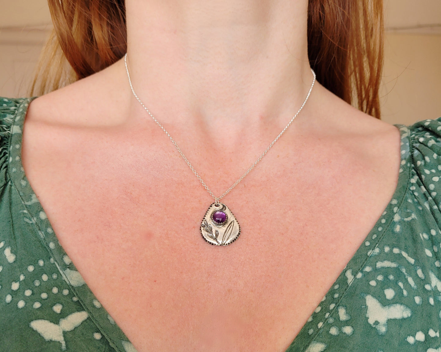 Peaceful Lavender & Amethyst Recycled Silver Heirloom