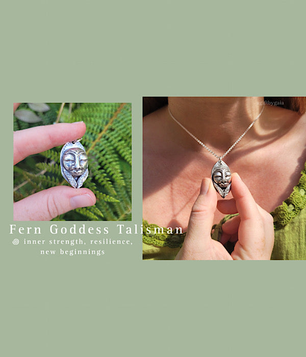 The Fern Goddess Talisman ~ Fine Silver