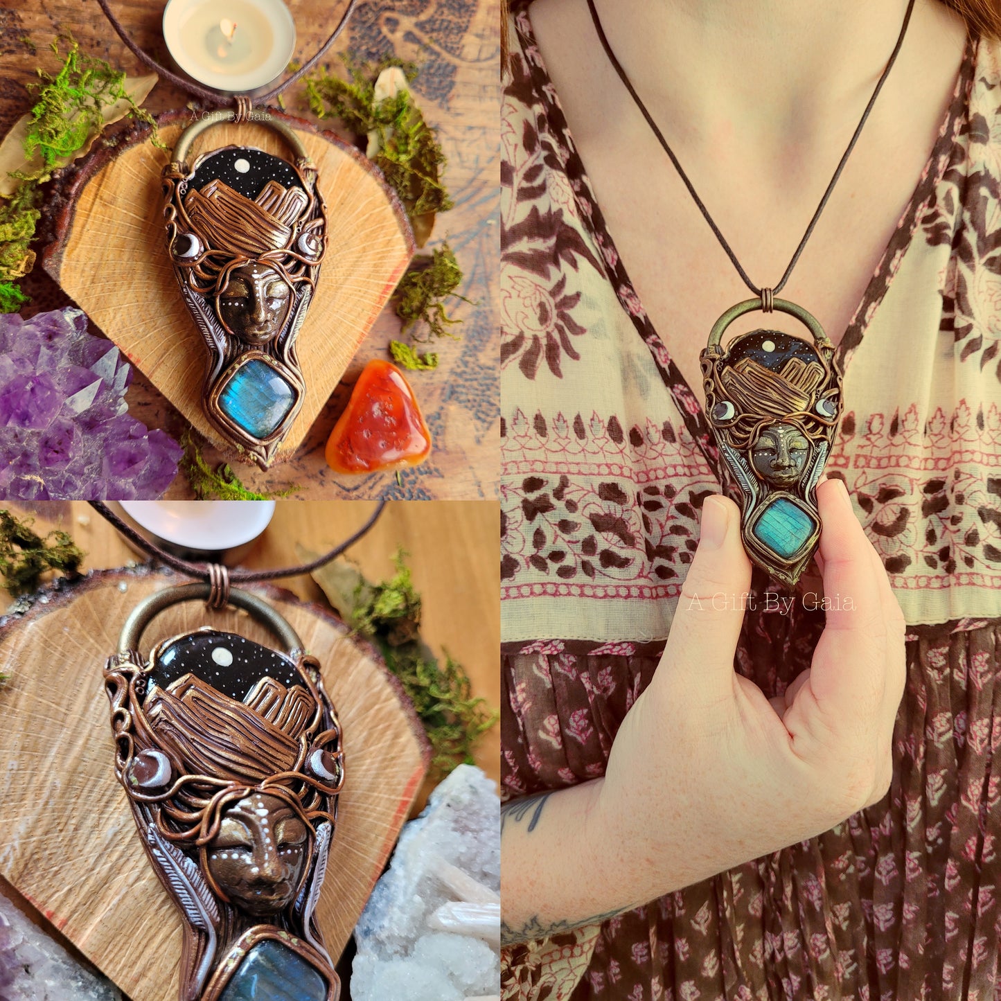 Spirit of the Mountains Goddess Talisman ~ Labradorite