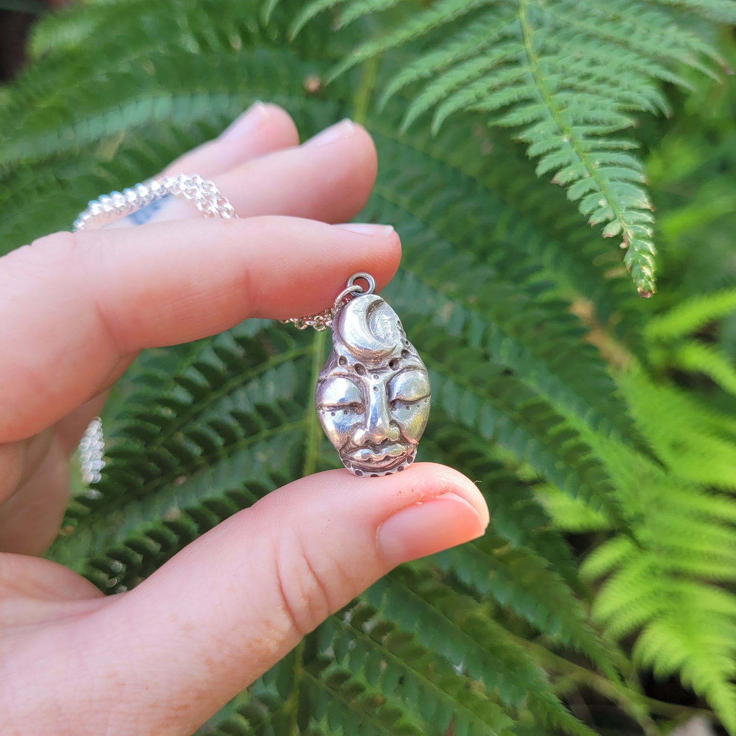 Lunar Goddess Talisman ~ Fine recycled Silver