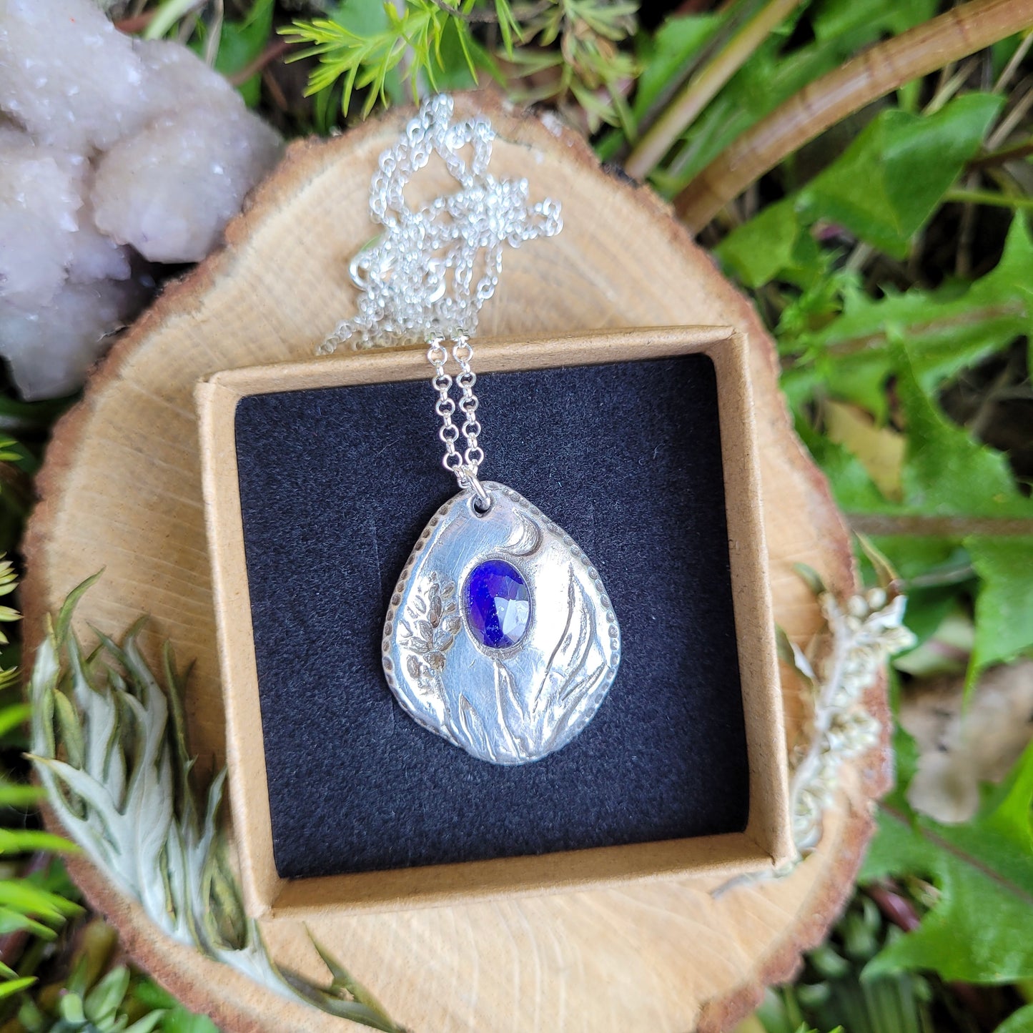 Midnight Mugwort & Sapphire Recycled Silver Heirloom