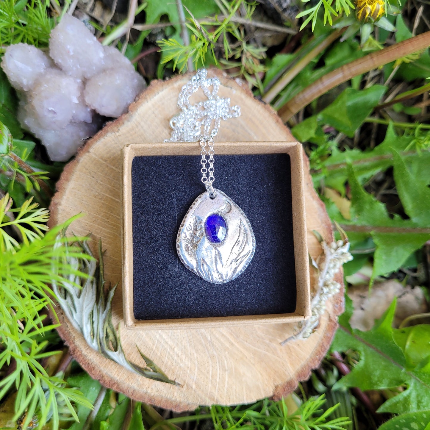 Midnight Mugwort & Sapphire Recycled Silver Heirloom