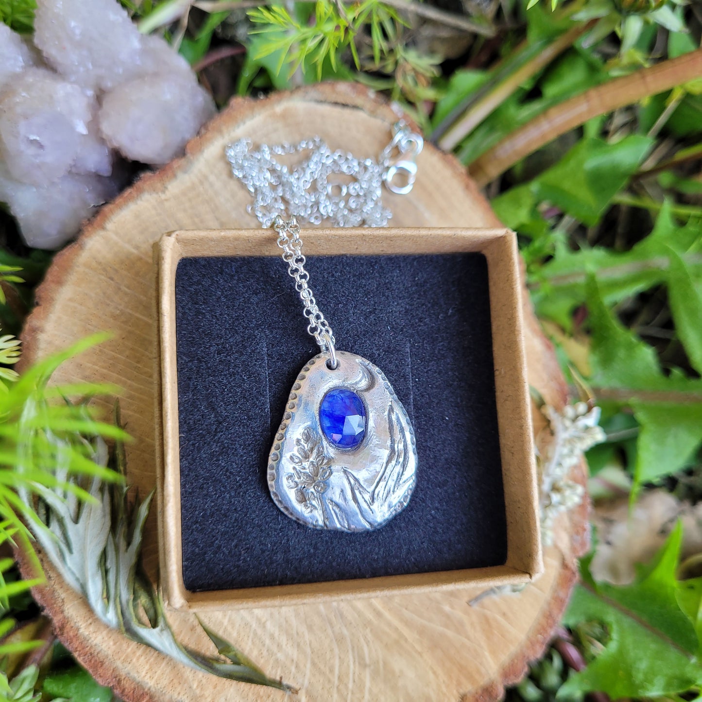 Midnight Mugwort & Sapphire Recycled Silver Heirloom