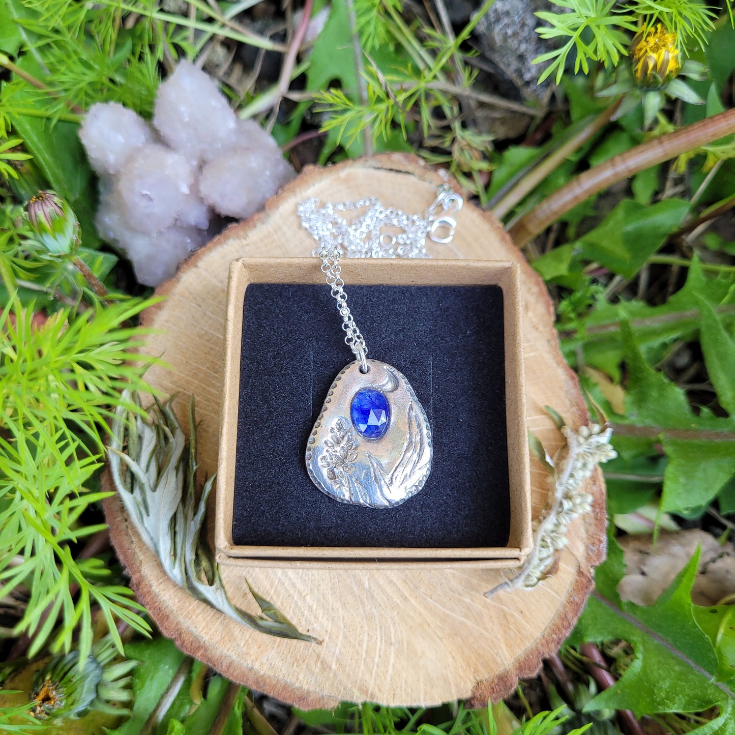 Midnight Mugwort & Sapphire Recycled Silver Heirloom