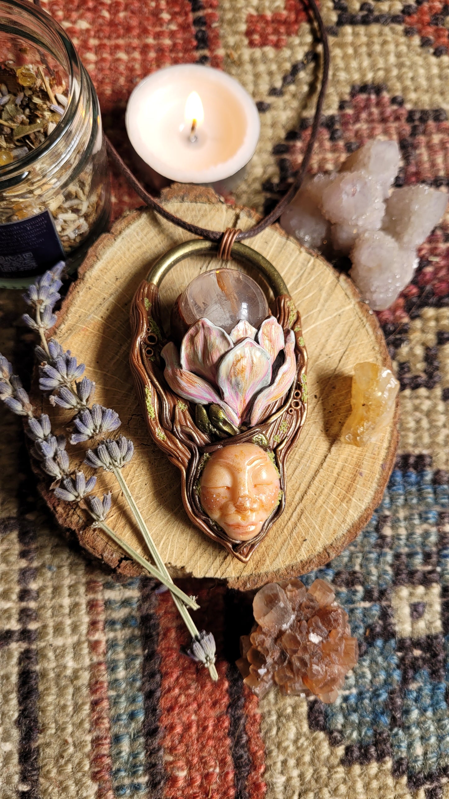 Spirit of Magnolia Talisman ~ Fire Quartz
