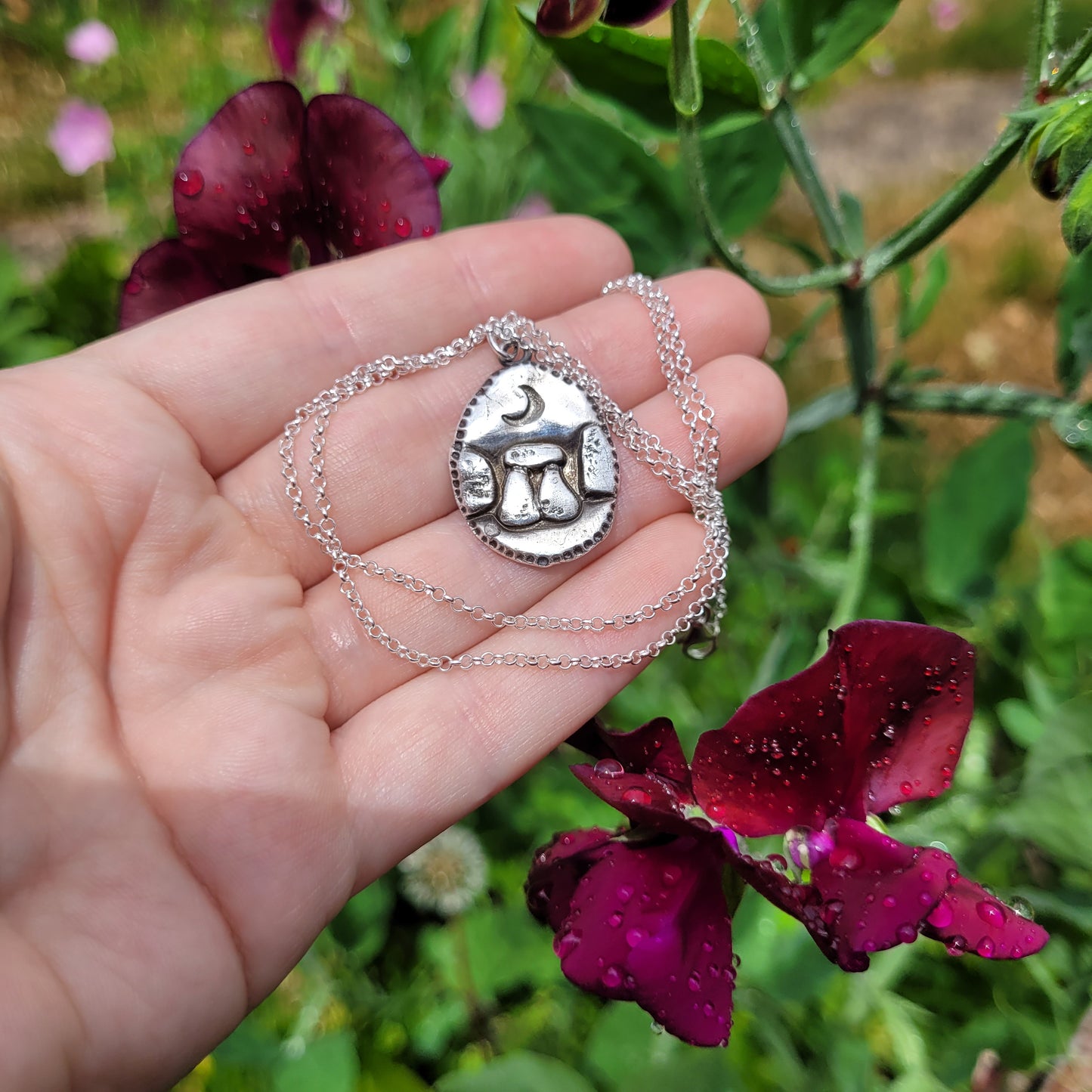 Sacred Standing Stones Coin Talisman ~ Fine Silver