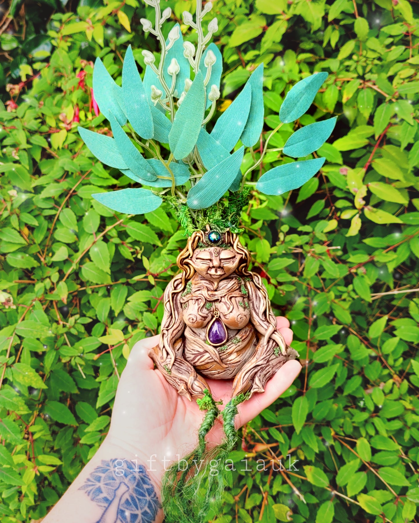 Mandrake Amethyst Goddess ~ OOAK Art Doll