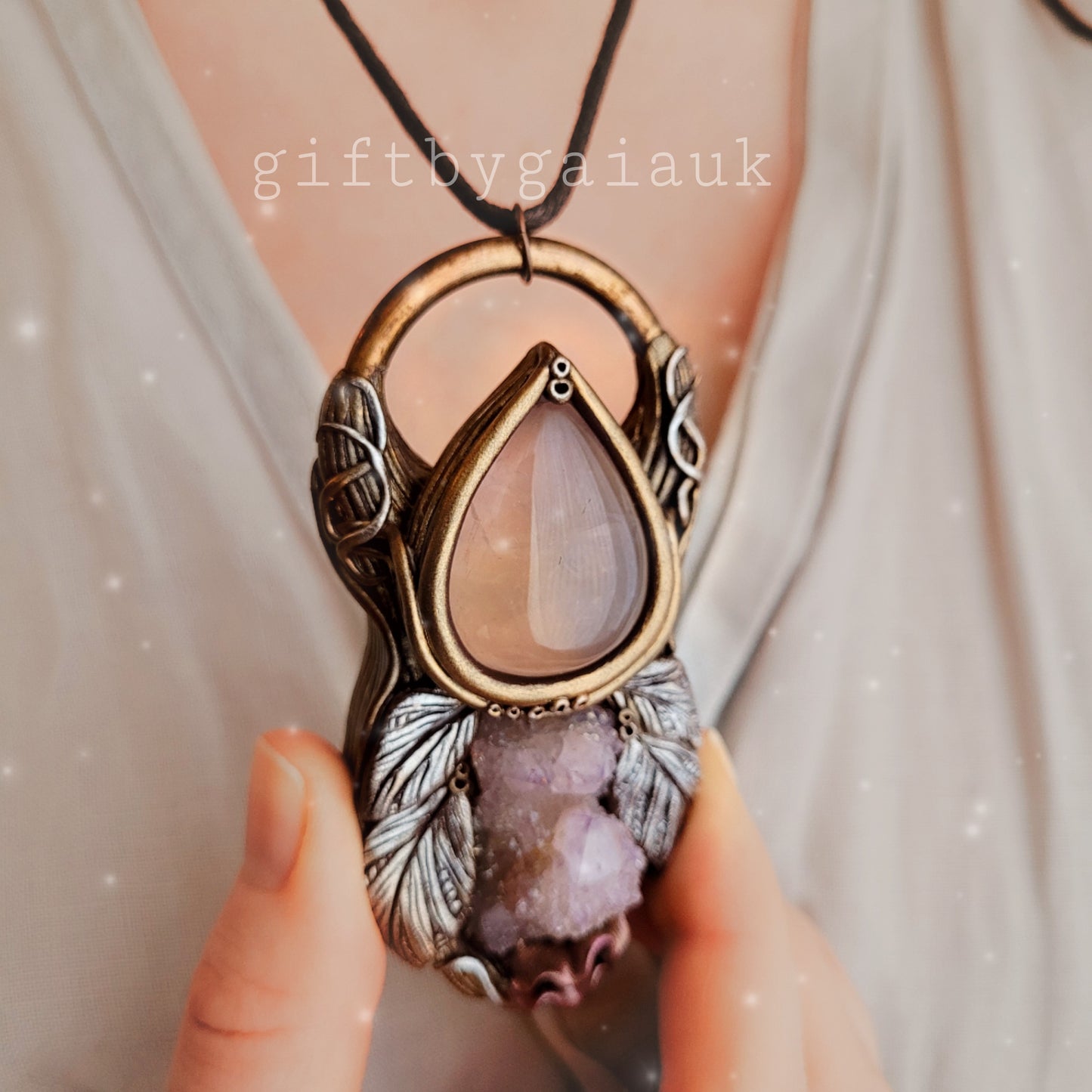 Self-Love Faery Wing Talisman ~ Fairy and Rose Quartz