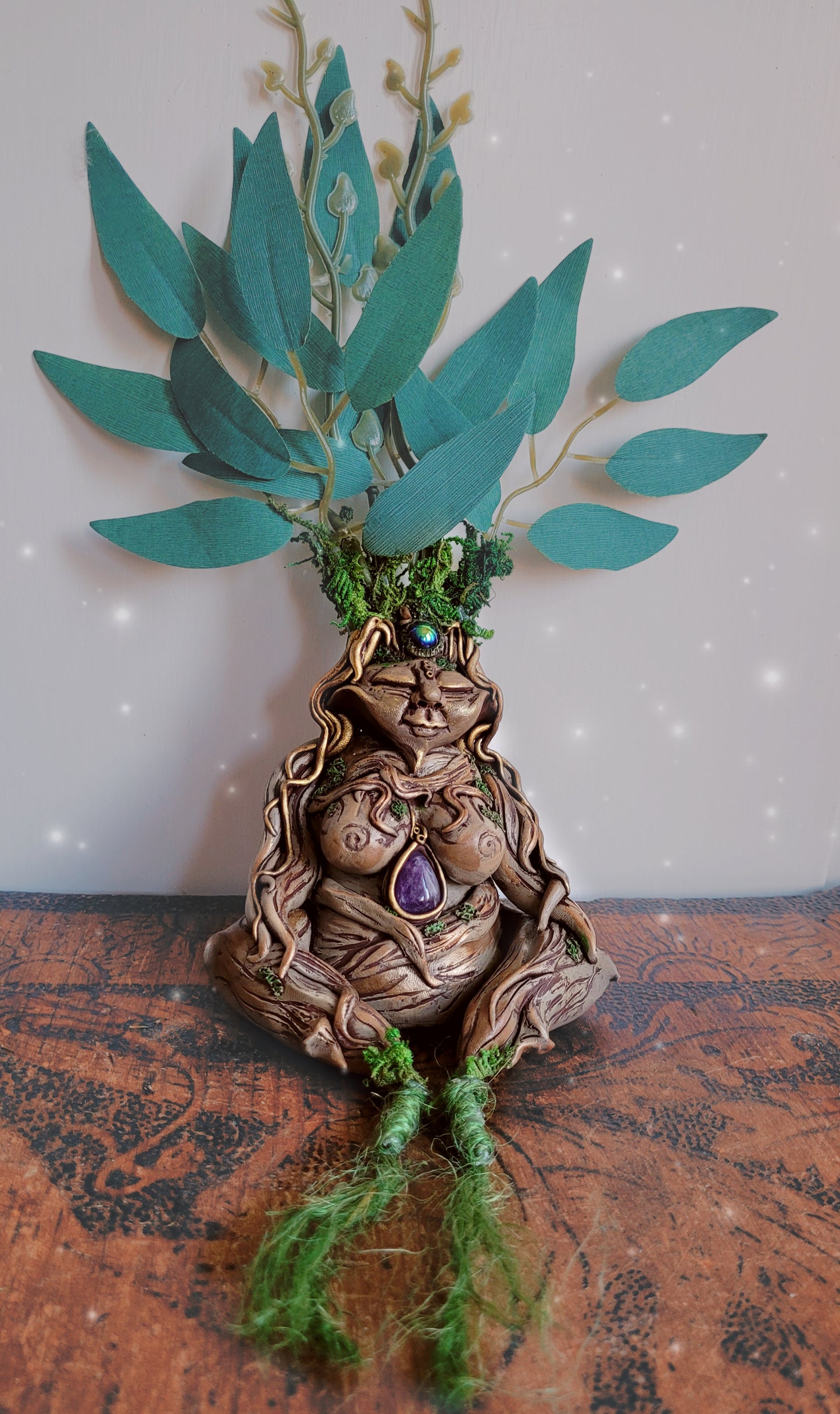 Mandrake Amethyst Goddess ~ OOAK Art Doll