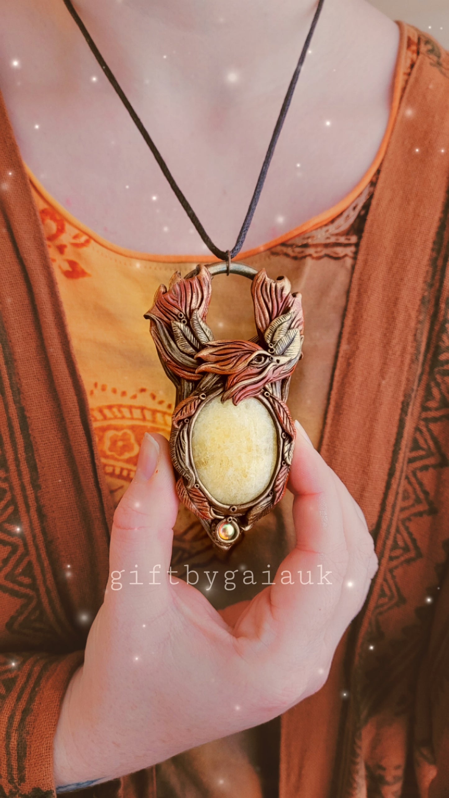 Rise of the Phoenix Talisman ~ Orange Calcite
