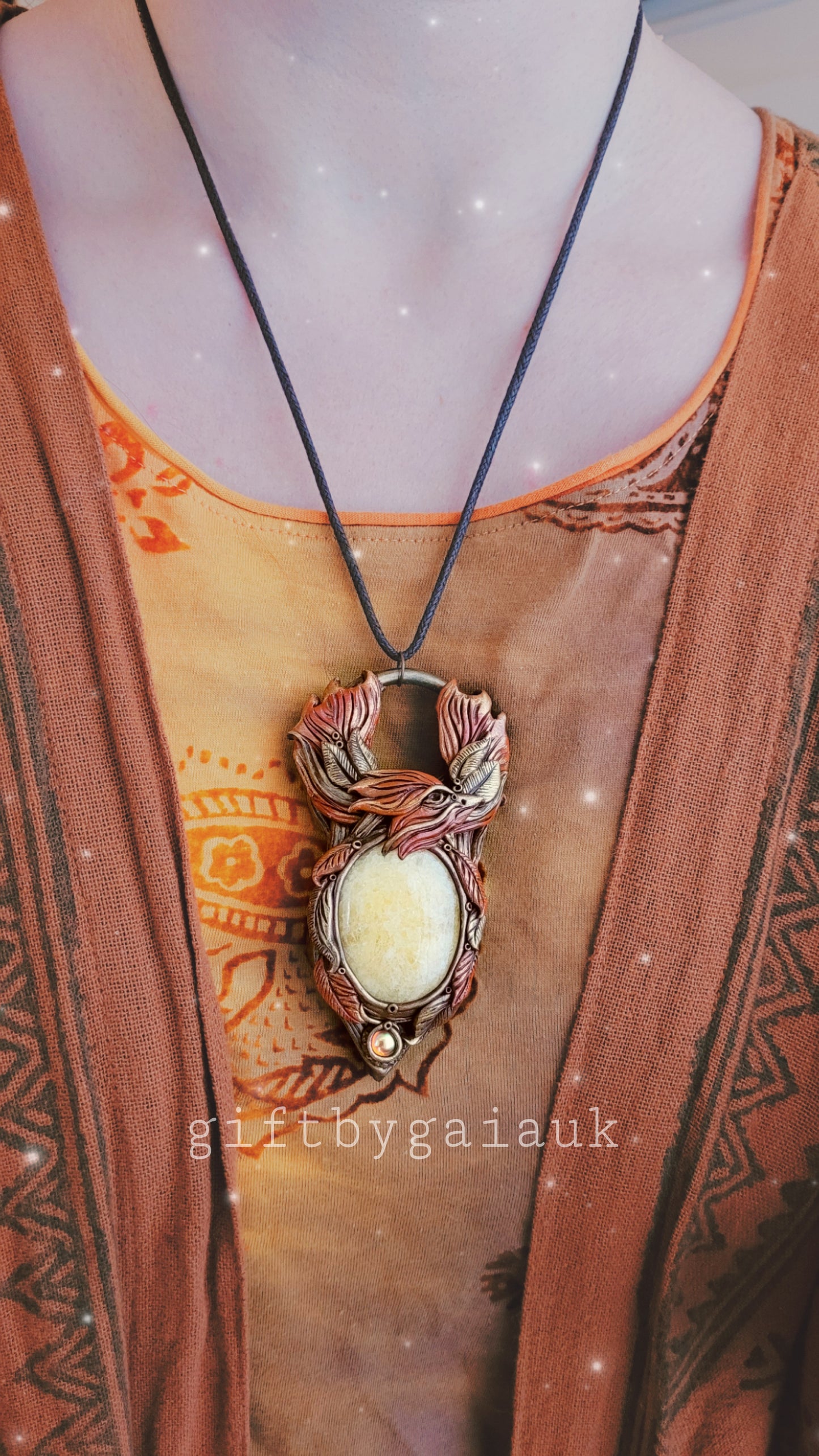 Rise of the Phoenix Talisman ~ Orange Calcite