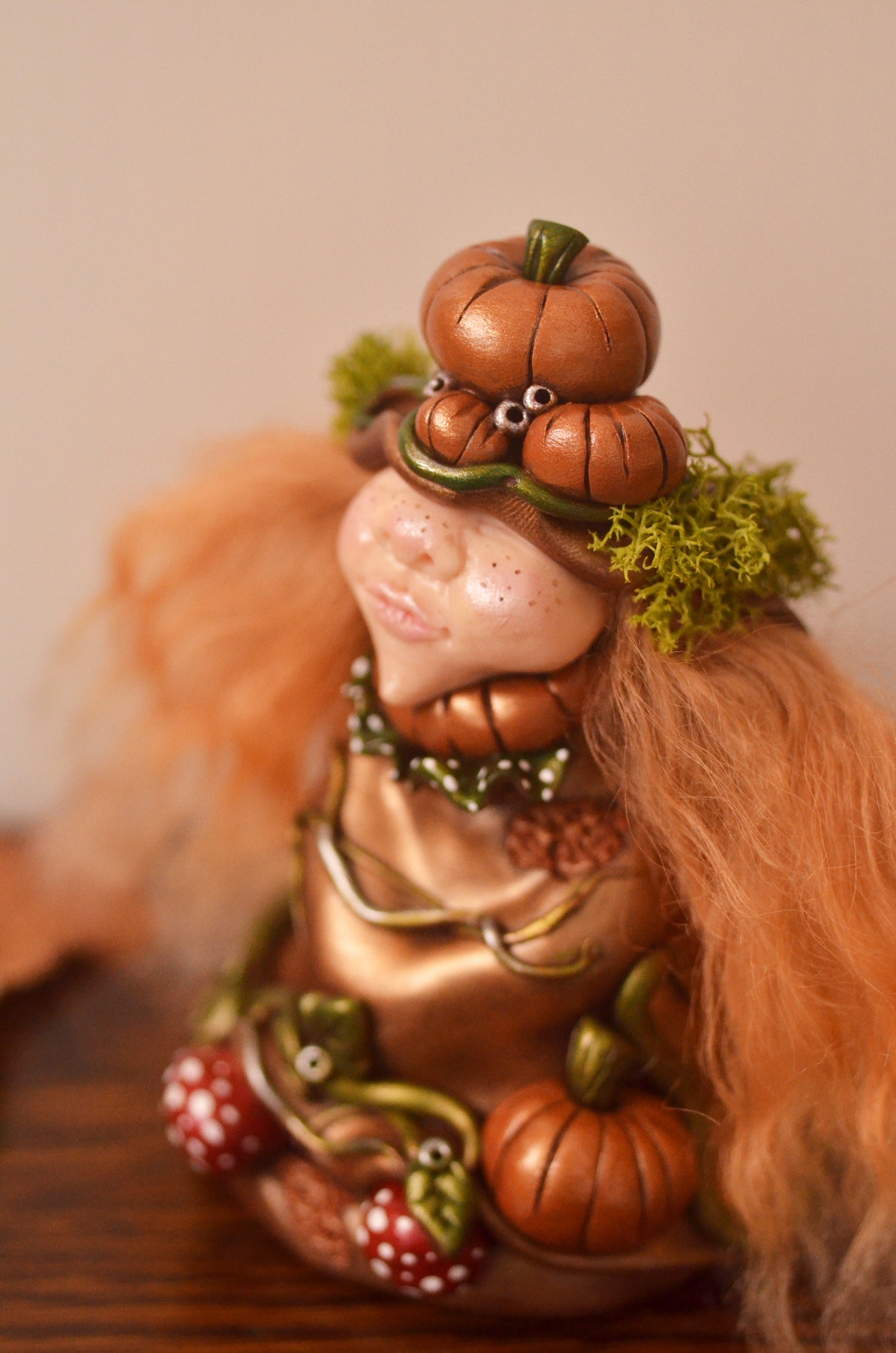 Millie, The Pumpkin Munchkin : OOAK Art Doll