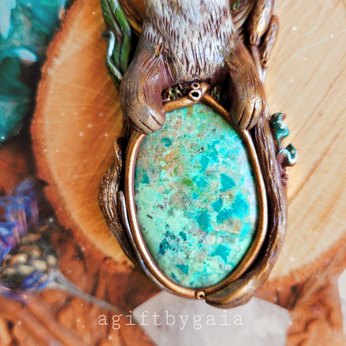 Otter in the Reeds Talisman ~ Crysocolla