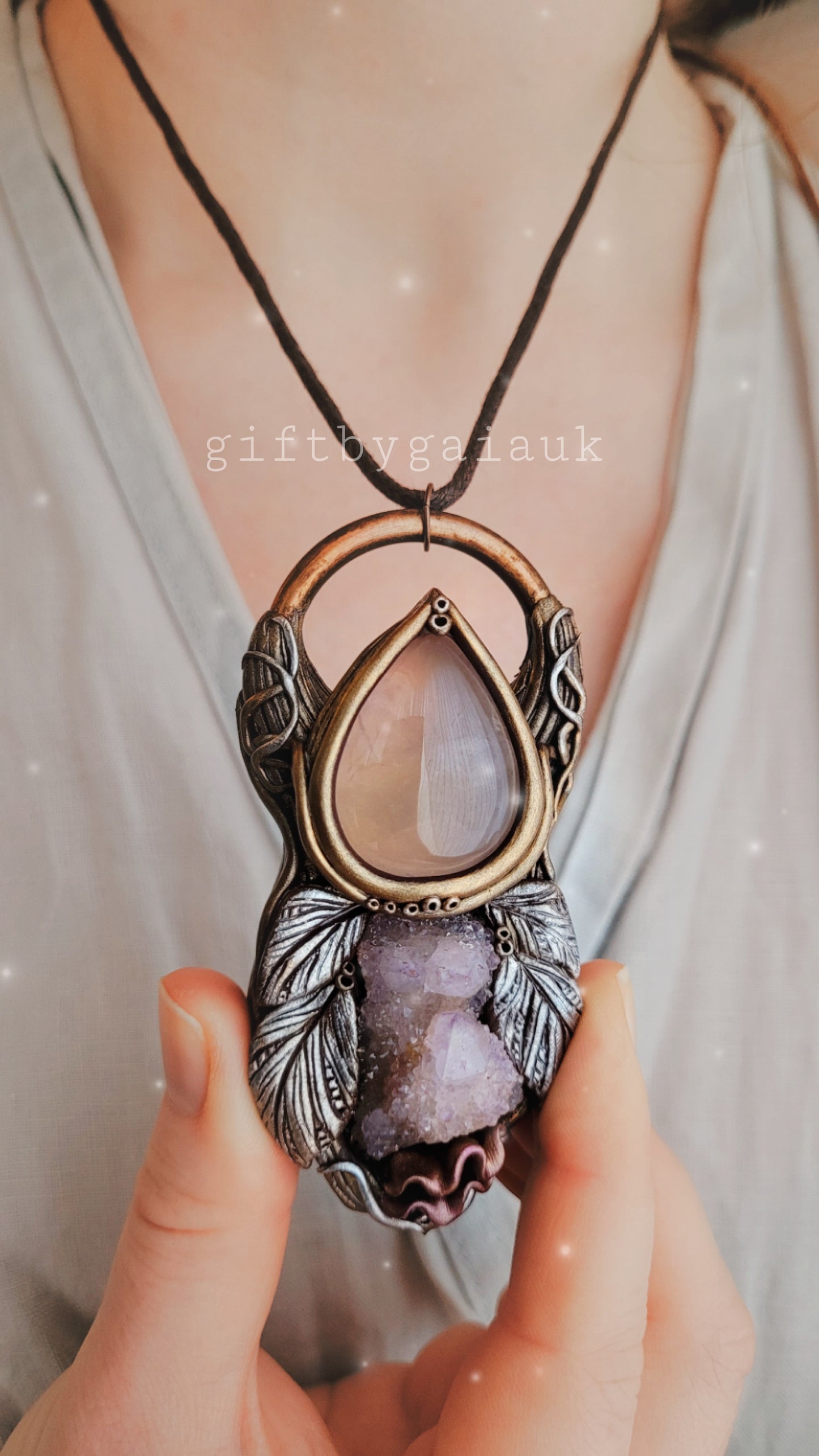 Self-Love Faery Wing Talisman ~ Fairy and Rose Quartz