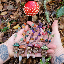 Load image into Gallery viewer, Crystal Mushroom Faery House Talismans ~ Limited Collaborative Edition