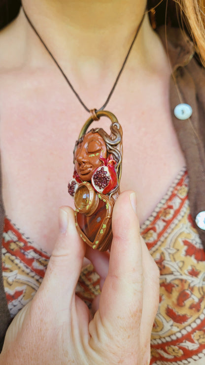 Pomegranate Goddess of Abundance, Bliss & Pleasure ~ Red Jasper & Citrine