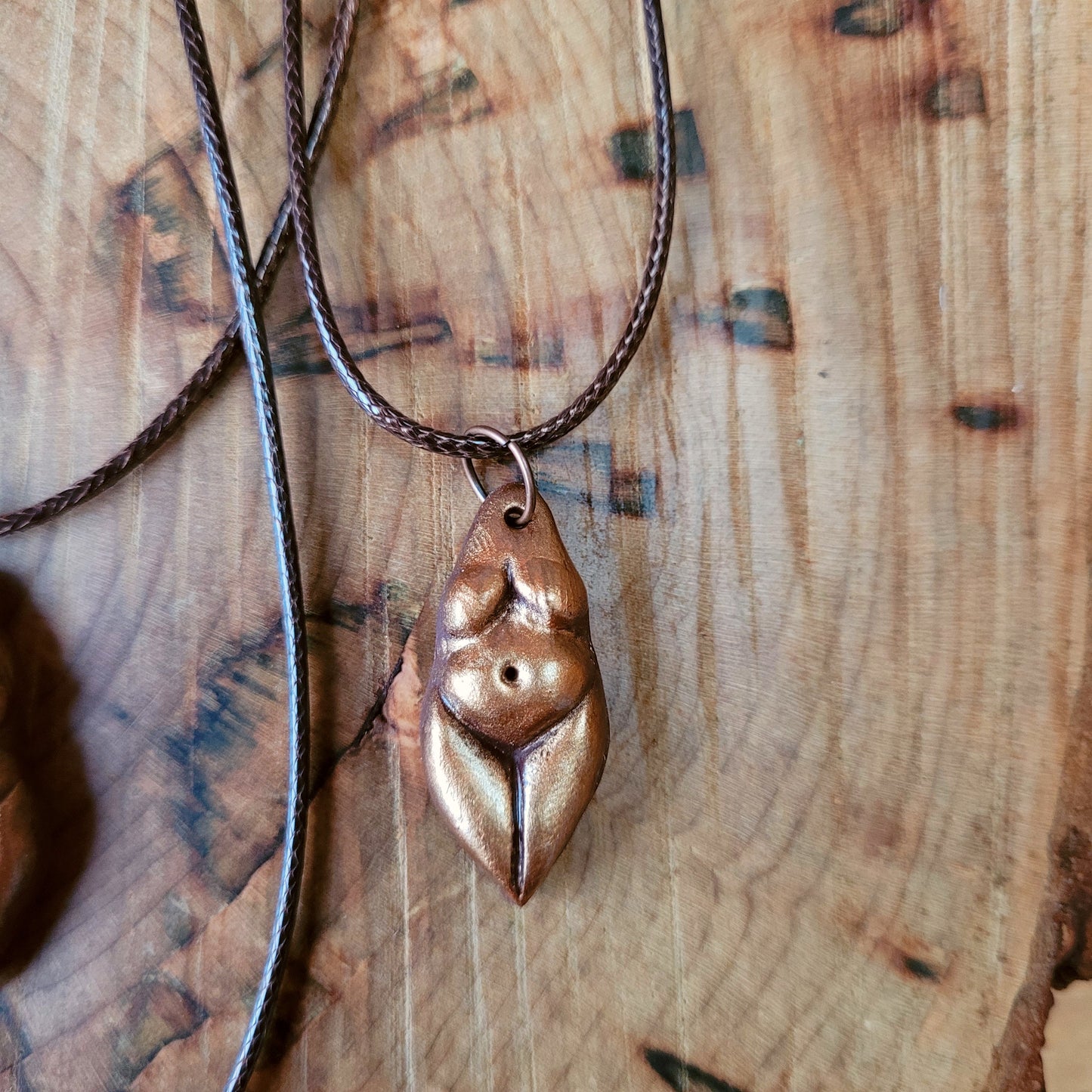 Clay Copper Goddess Pendant