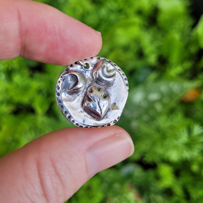 'Sky & Earth' Sacred Spell Coin Talisman ~ Fine recycled 999 Silver