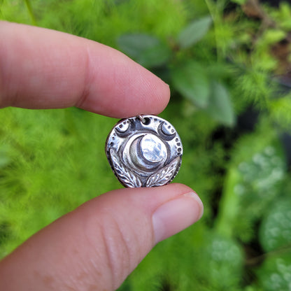 'Sacred Life' Spell Coin Talisman ~ Recycled Fine 999 Silver