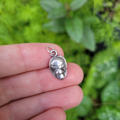 Forest Mushroom Talisman ~ Fine 999 Recycled Silver
