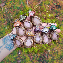Load image into Gallery viewer, Self-love Crystal Moon Mushroom Talismans ~ Rose Quartz