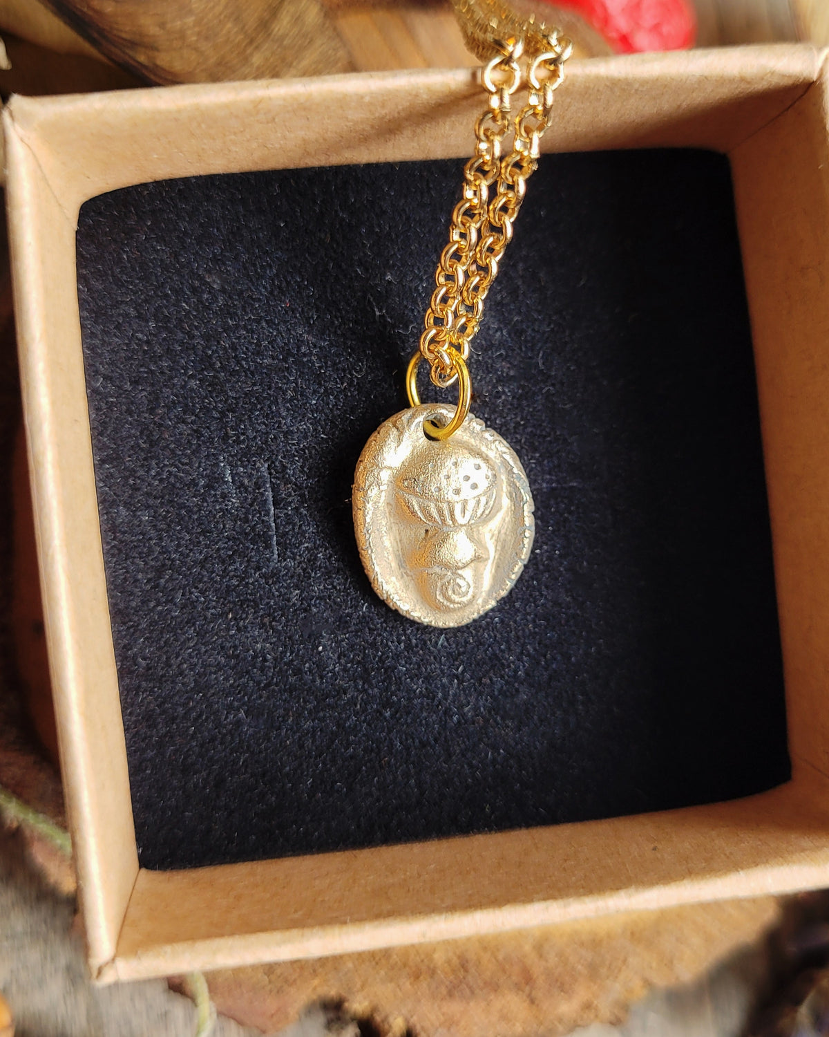 Mini Mushie Coin Talisman ~ Bronze