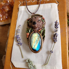 Load image into Gallery viewer, Brown Bear in the Forest Talisman ~ Labradorite