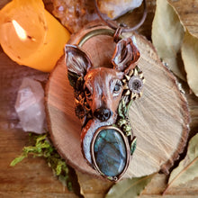 Load image into Gallery viewer, Fawn in the Sunflowers Talisman ~ Labradorite