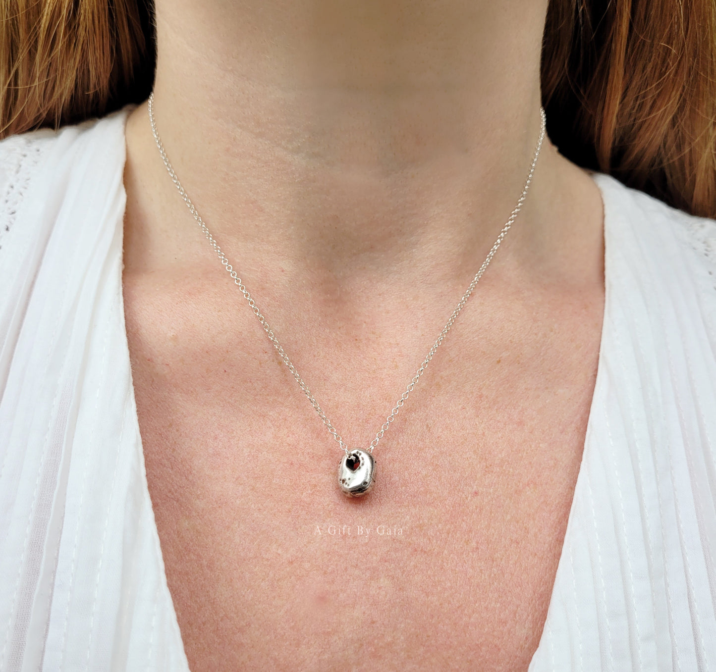 Stackable Hag stone Talismans ~ Recycled Fine Solid Silver